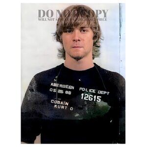 Kurt Cobain Mugshot Photograph 11 X 15 | Rare 1986 Aberdeen Mug Shot | Poster